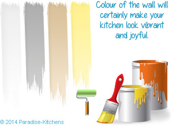 Colour of the wall will certainly make your kitchen look vibrant and joyful.