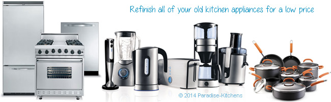 Refinish all of your old kitchen appliances for a low price