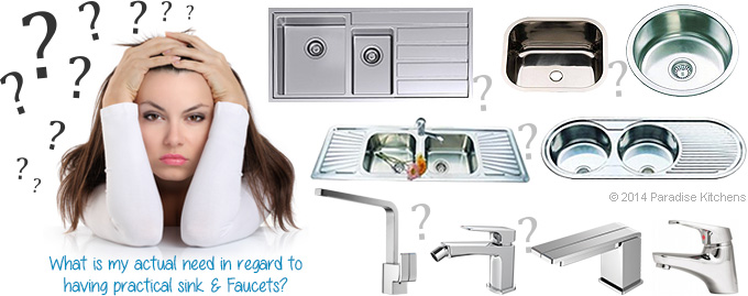 what is my actual need in refgard to having practicle sink $ faucets?