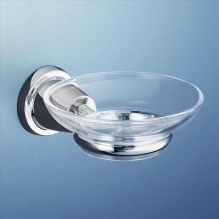 Caroma Midas Bathroom Wall Glass Soap Dish Holder Chrome