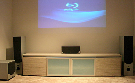 media console for projector