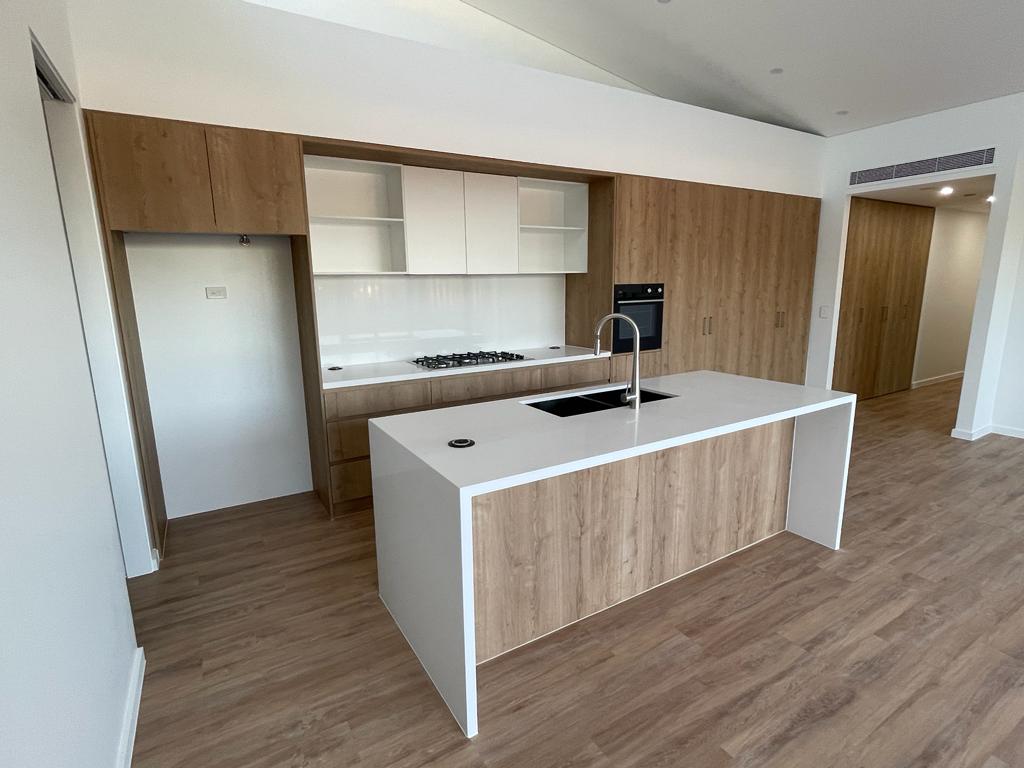 One Wall Timber Kitchen with Island