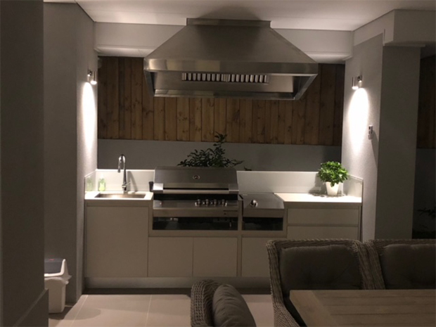 small grey kitchen
